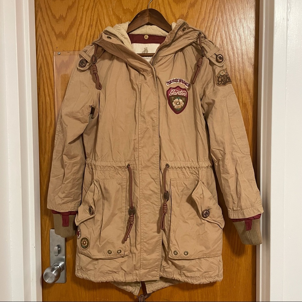 【SALE】Quilted Coat With Faux Shearling Lining